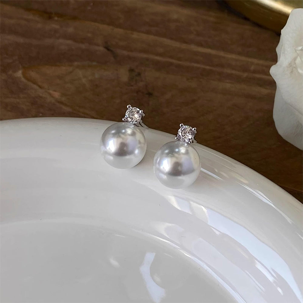 Dollcini Elegance Pearl Cercei – Cercei clasici cu perle și diamante