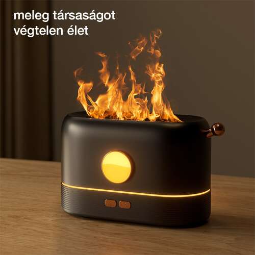 200 ml flame-effect aroma diffuser, side view, second view