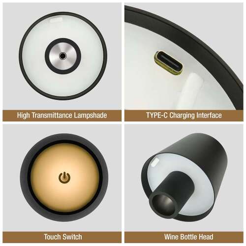 Dollcini Otthon LED Lámpa Dekoráció – Vezeték Nélküli, Érintős