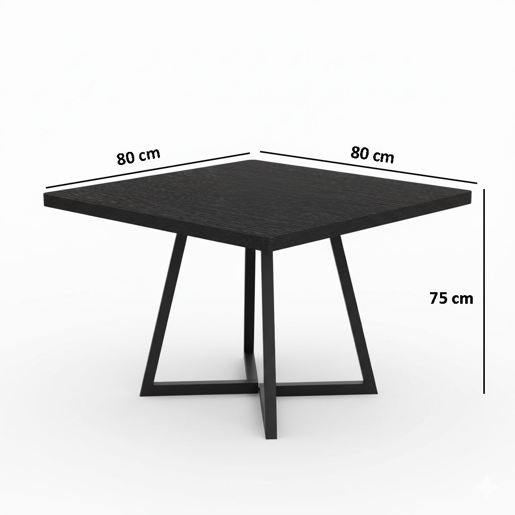 Dollcini Otthon sodobna jedilna miza, 80x80 cm – Za majhne prostore, več barv