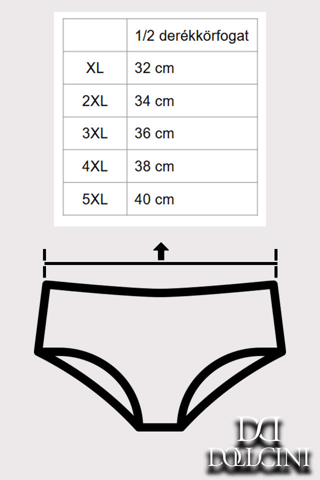 Dollcini ,Magas derekú női bugyi ,95% Pamut + Spandex-Többszínű, 6 db-os Csomag,8922