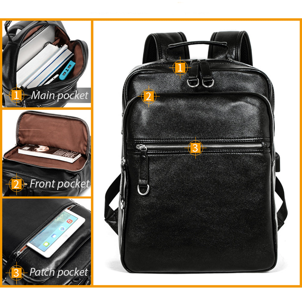 Dollcini Férfi Laptophátizsák – Vízlepergető, Műbőr, 15,6” Laptophoz