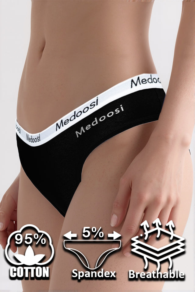 Dollcini,Tanga női bugyi,95% Pamut + Spandex-Többszínű, 6 db-os Csomag