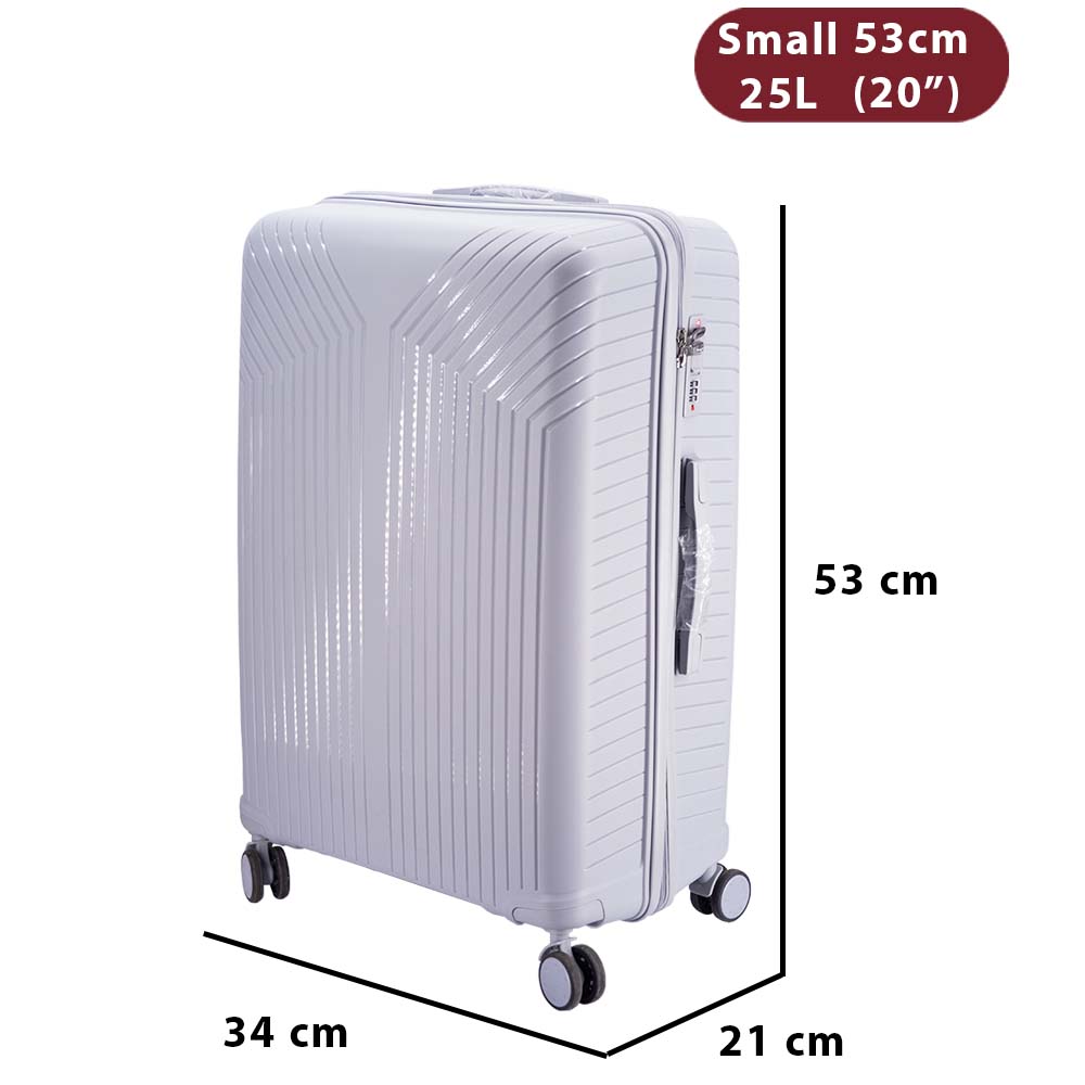 suitcase, grey, PP hard-shell, variant, model 357910-203C