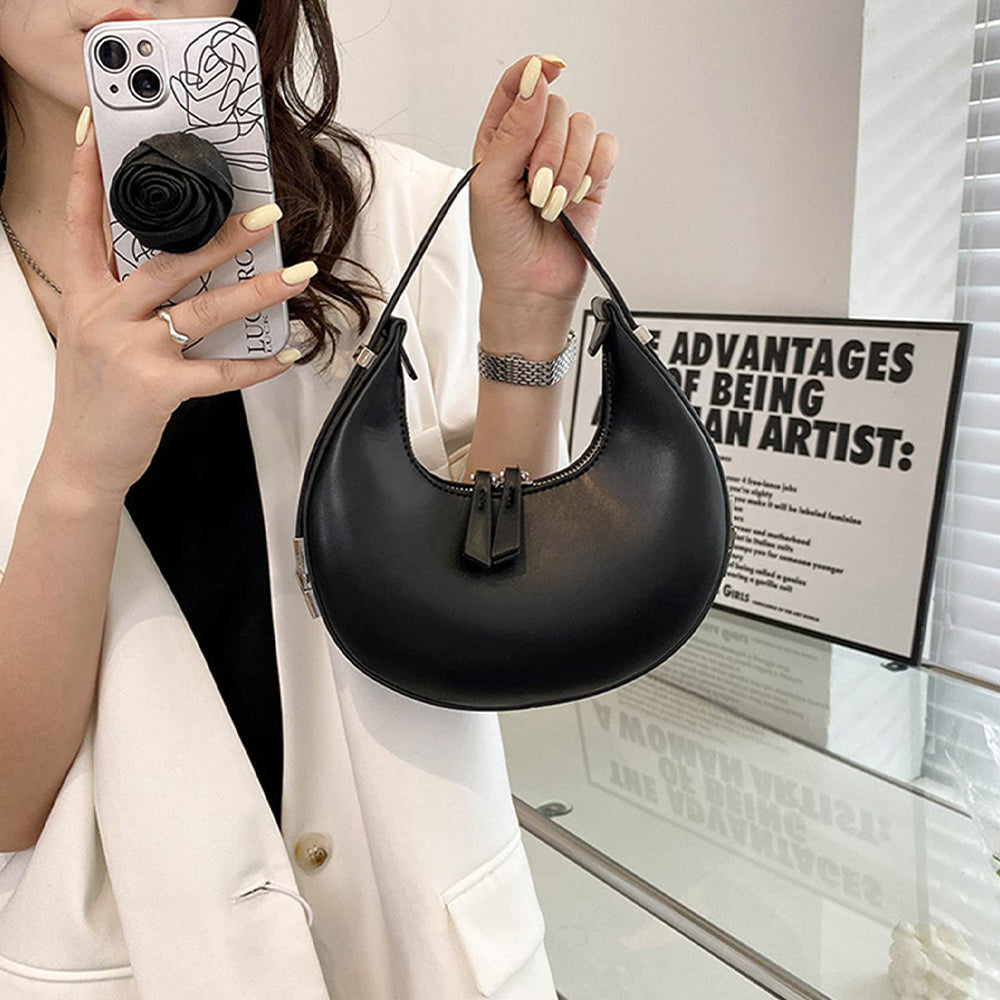 Dollcini Női Műbőr Hónaljtáska – Divatos és Elegáns, Fekete Színben