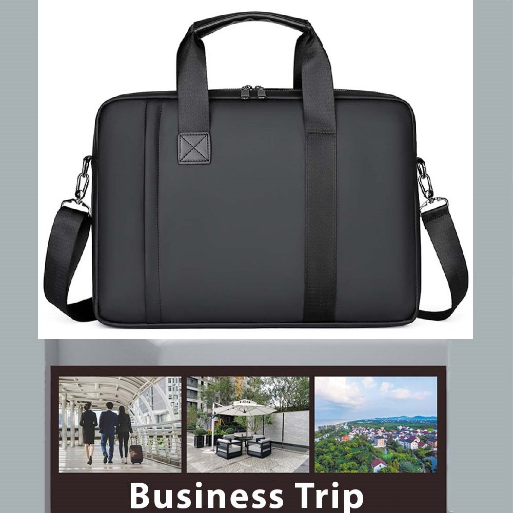 Dollcini Geantă de laptop – rezistentă la uzură, nylon negru (impermeabil)