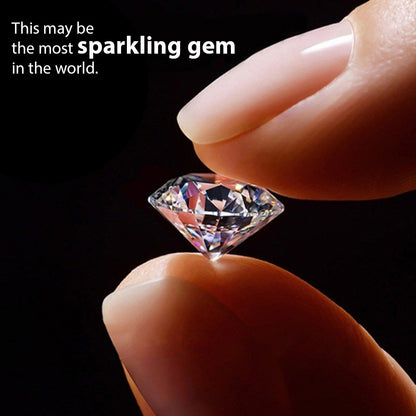 Dollcini 1 karátos D-színű moissanit „cukorkocka” fülbevaló 925 ezüstből, elegáns női köves fülbevaló mindennapra és alkalmakra