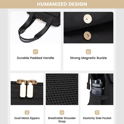 Dollcini Női Laptop Hátizsák – Vízálló Utazóhátizsák, USB Porttal, 2 Részes