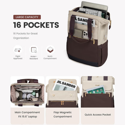 Dollcini Női Laptop Hátizsák – Vízálló Utazóhátizsák, USB Porttal, 2 Részes