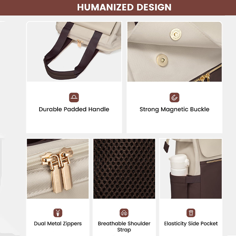 Dollcini Női Laptop Hátizsák – Vízálló Utazóhátizsák, USB Porttal, 2 Részes