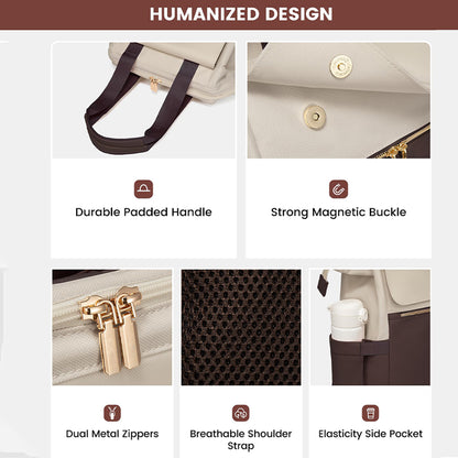 Dollcini Női Laptop Hátizsák – Vízálló Utazóhátizsák, USB Porttal, 2 Részes