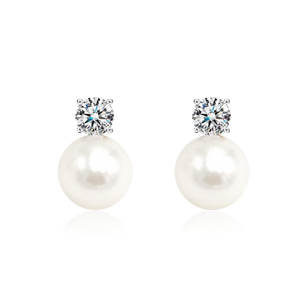 Dollcini Elegance Pearl Cercei – Cercei clasici cu perle și diamante
