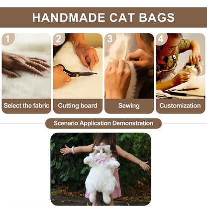 Dollcini Plüss Cica Hátizsák – Realisztikus Gyerek Táska