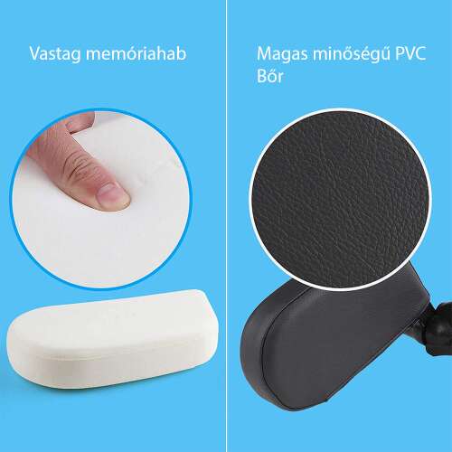 Dollcini Otthon Ergonomikus Autós Fejtámla – Memóriahabos, Fekete