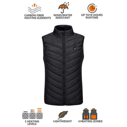 Dollcini Elegáns Női Fűthető Mellény – USB Fűtéssel, Fekete [A powerbankot külön kell megvásárolni]