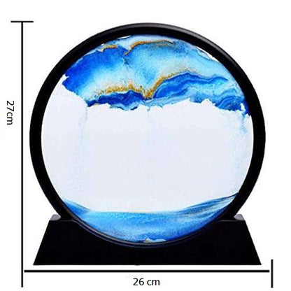 Dollcini Otthon Tablou din nisip 3D dinamic – decorațiune medie în ramă de sticlă, 12", 27 cm