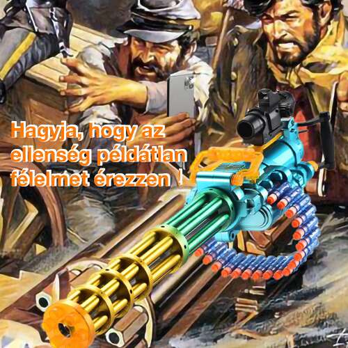 Dollcini Gatling Játékpisztoly Gyerekeknek – Automata/Kézi Mód