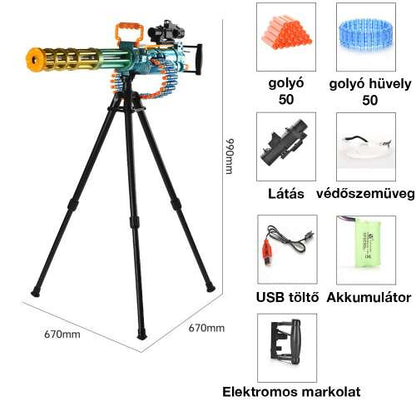 Dollcini Gatling Játékpisztoly Gyerekeknek – Automata/Kézi Mód