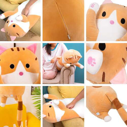 Dollcini Otthon Hosszú Plüss Cica – 60 cm, Több színben