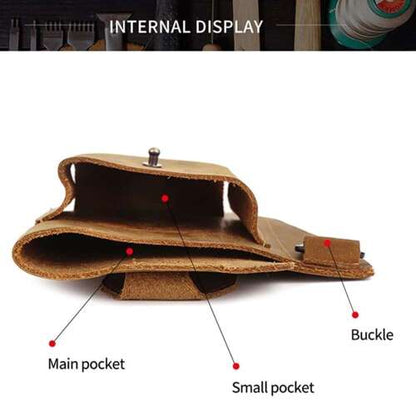 Dollcini Férfi Bőr Mobiltok – Multifunkciós, Valódi Bőr, Kézzel Készített