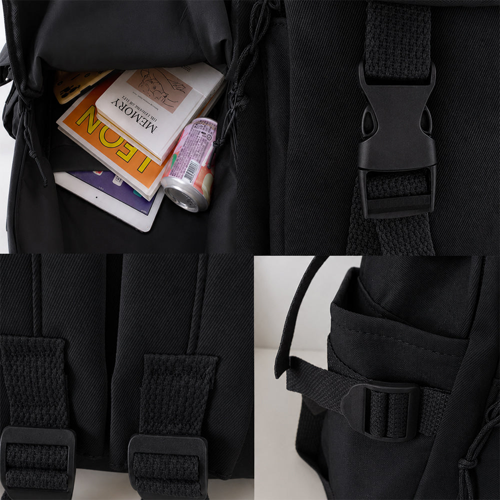 Dollcini Eleganten Unisex Šolski Nahrbtnik – Moden, Črn Ranec