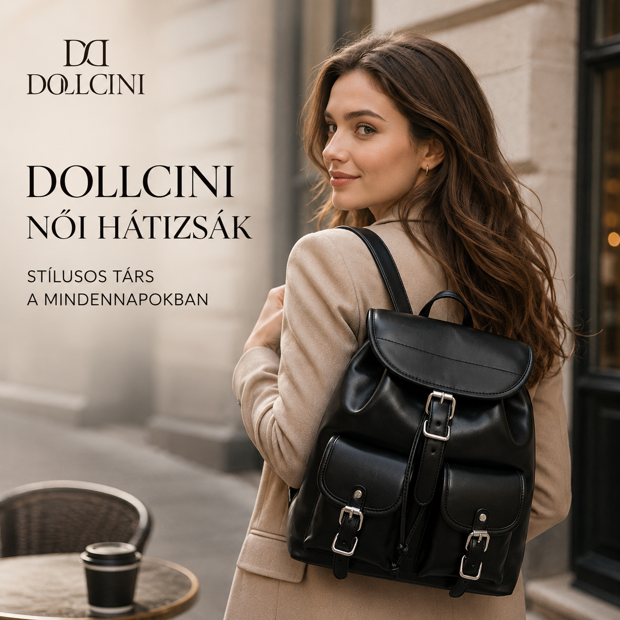 Dollcini Vintage Női Hátizsák – Elegáns és Praktikus Műbőr Alkalmi Táska