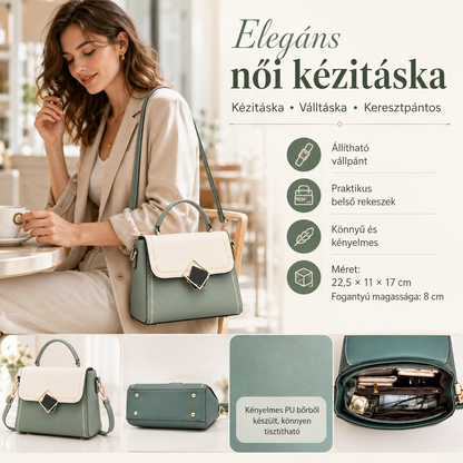 Dollcini Elegáns Női Kézitáska – Kompakt Műbőr, Állítható Pánt
