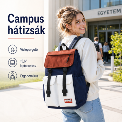 Dollcini Egyetemi Hátizsák – Vízálló, Ergonomikus és Tartós Diáktáska