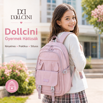 Dollcini Rucsac Fetiță cu Urechi de Iepuraș – Drăguț, Rezistent la Apă pentru Școală