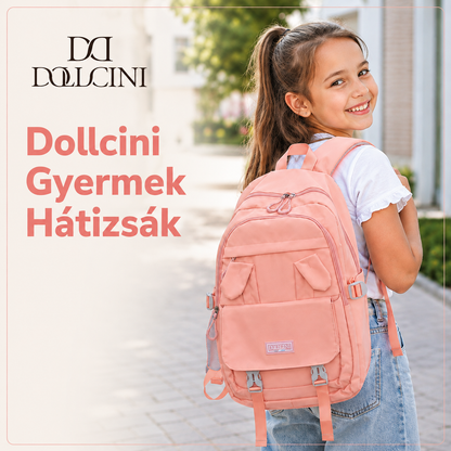 Dollcini Rucsac Fetiță cu Urechi de Iepuraș – Drăguț, Rezistent la Apă pentru Școală