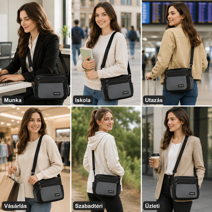 Dollcini Geantă messenger elegantă – antifurt, impermeabilă