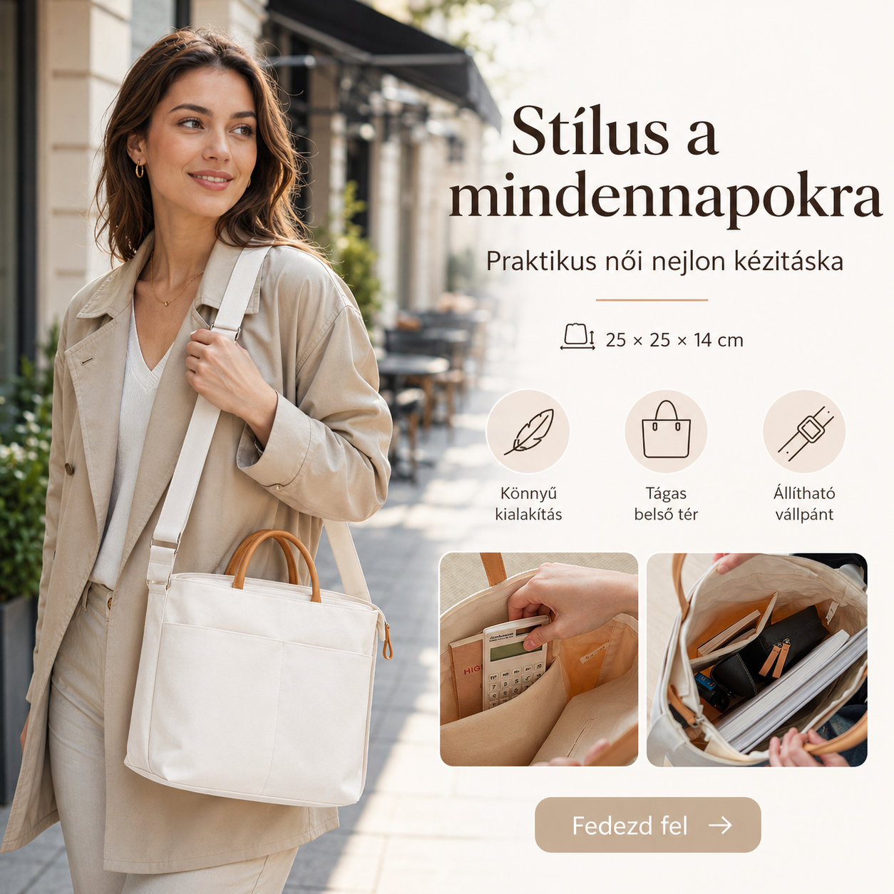 Dollcini Geantă de umăr elegantă pentru femei – Geantă de mână de lux, rezistentă la apă
