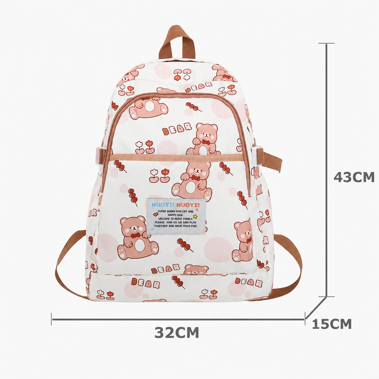 Dollcini Rucsac Școlar Unisex Stilat – Cu Model Animal, Practic