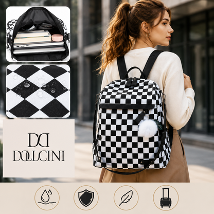 Dollcini Oxford Women's Backpack, School Bag – Waterproof and Spacious, For Work, For School