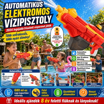 Dollcini Elektromos Vízipisztoly – Automata, Szabadtéri Nyári Játék