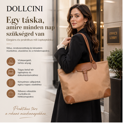 Dollcini Elegáns Női Táska – Vízlepergető Műbőr, Üzleti Használatra