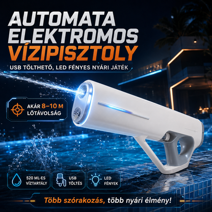 Pistol de apă automat electric Dollcini – încărcare USB, cu LED, 510 ml