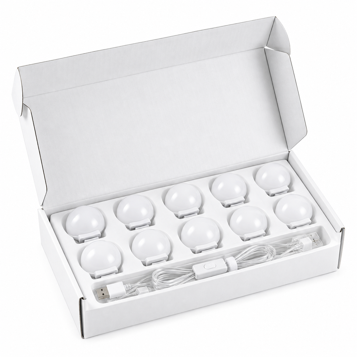 Dollcini Home Hollywood LED Makeup Lamp – 10 Bulbs, For Mirror