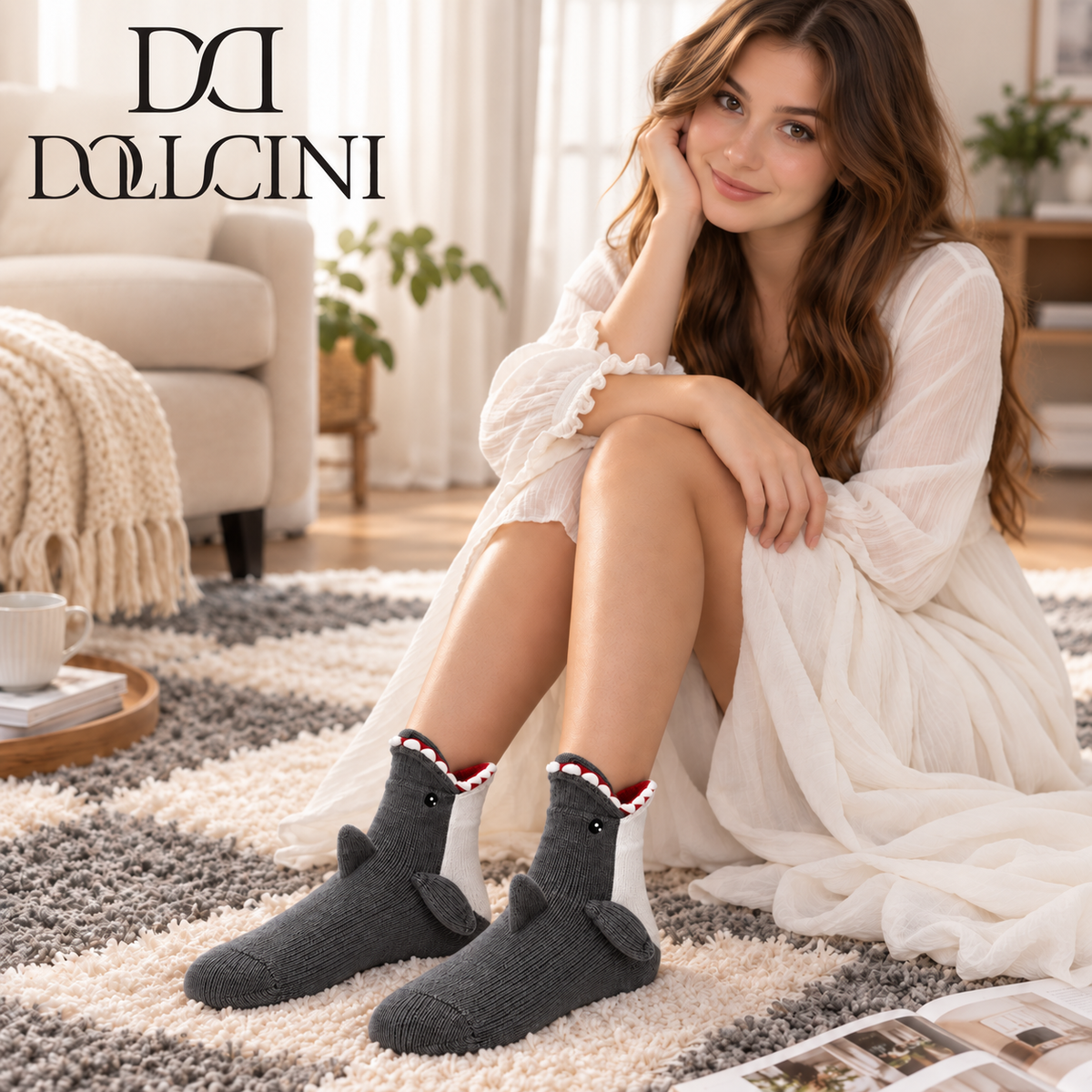 Dollcini Kézzel Horgolt Állatos Zokni – Meleg Téli, Uniszex