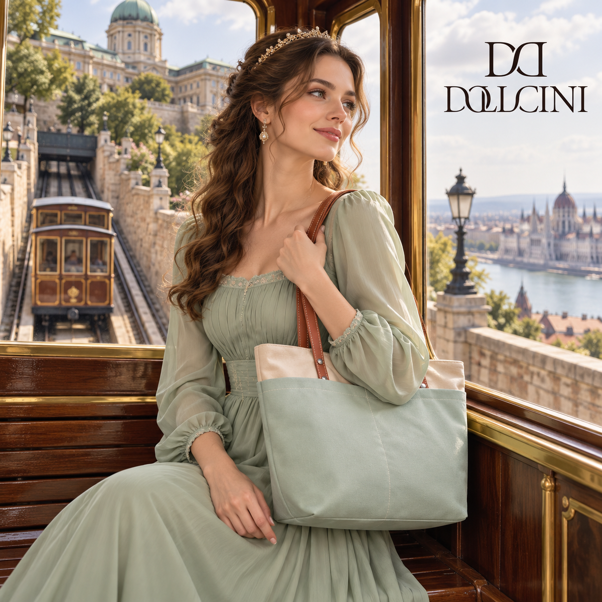 Dollcini Geantă Crossbody de damă la modă – Nailon, rezistentă la apă și durabilă