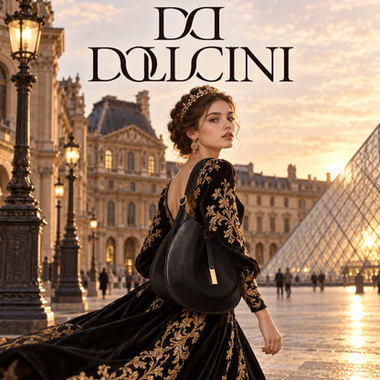 Dollcini Geantă de Umăr Retro pentru Damă – Stil European–American, cu Închidere Magnetică, cu Formă de Dumpling
