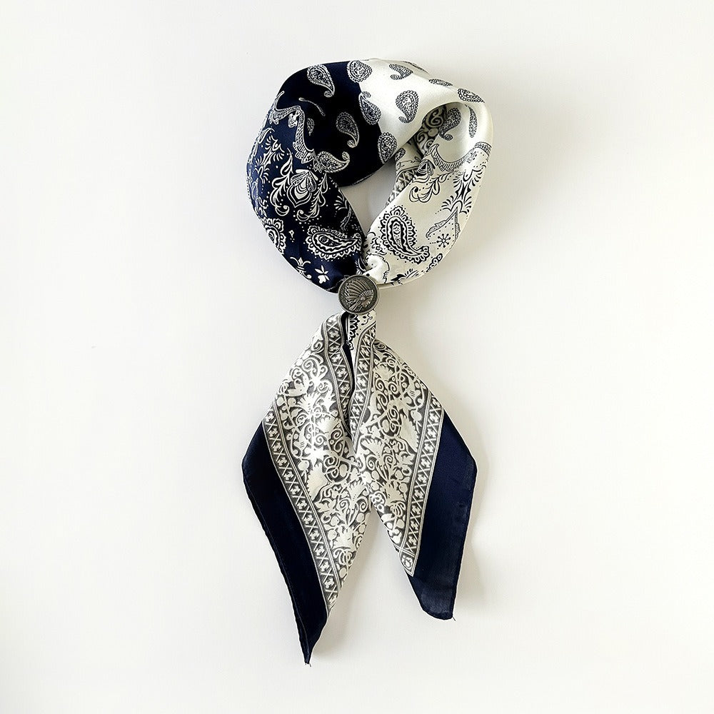 Dollcini, Női Szatén Kendő – Paisley Mintás 70×70 cm