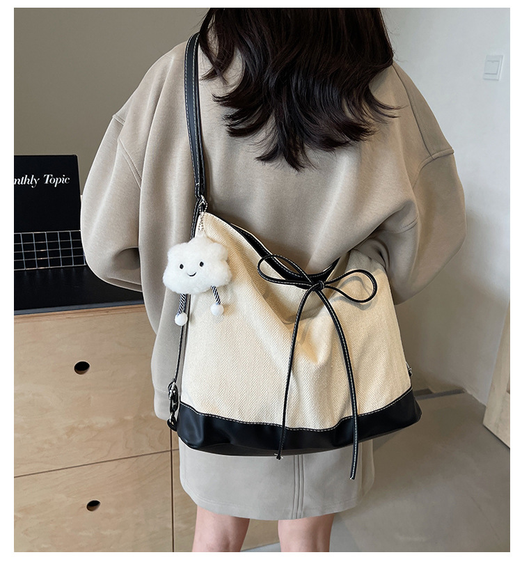 Dollcini Rucsac/Geantă de Umăr Convertibilă pentru Femei – Urban Simplicity, Material din Pânză, Cu Fermoar