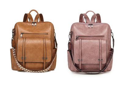 Dollcini Rucsac și Geantă de Umăr Retro European–American pentru Femei – Mai Multe Compartimente, Piele Ecologică, Pentru Uz Zilnic