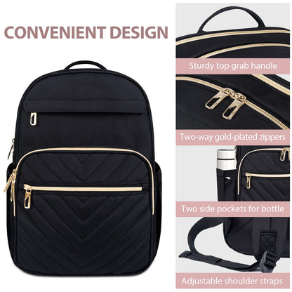 Dollcini Rucsac Urban pentru Femei cu Port USB – Ușor, Rezistent la Apă, pentru Laptop de 15”