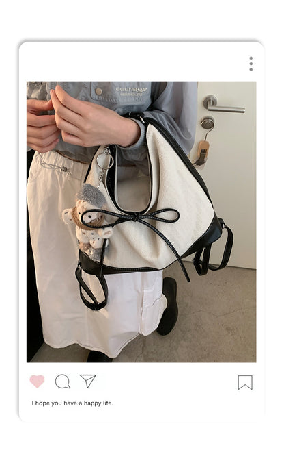Dollcini Rucsac/Geantă de Umăr Convertibilă pentru Femei – Urban Simplicity, Material din Pânză, Cu Fermoar