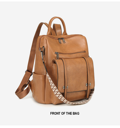 Dollcini Rucsac și Geantă de Umăr Retro European–American pentru Femei – Mai Multe Compartimente, Piele Ecologică, Pentru Uz Zilnic