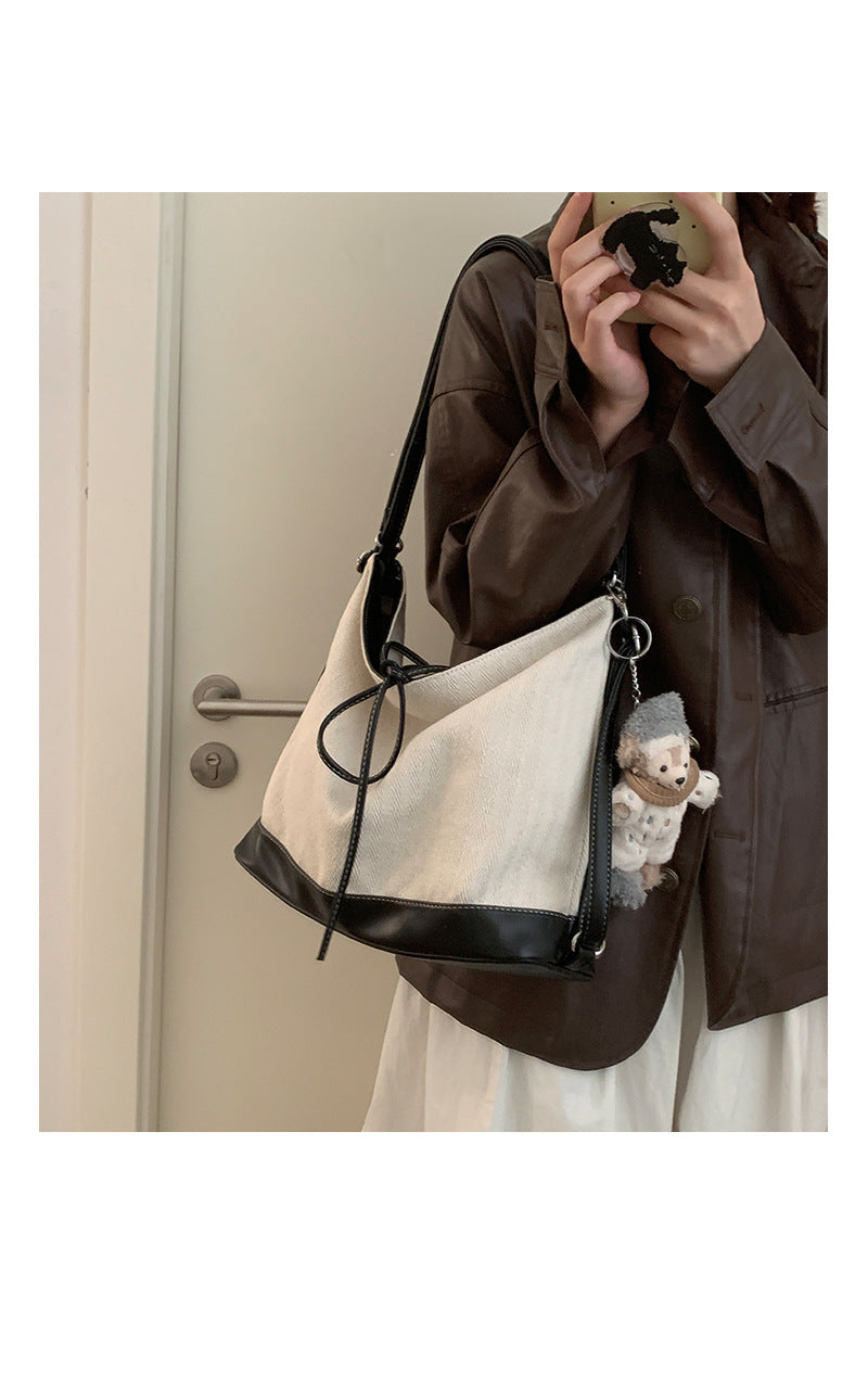 Dollcini Rucsac/Geantă de Umăr Convertibilă pentru Femei – Urban Simplicity, Material din Pânză, Cu Fermoar