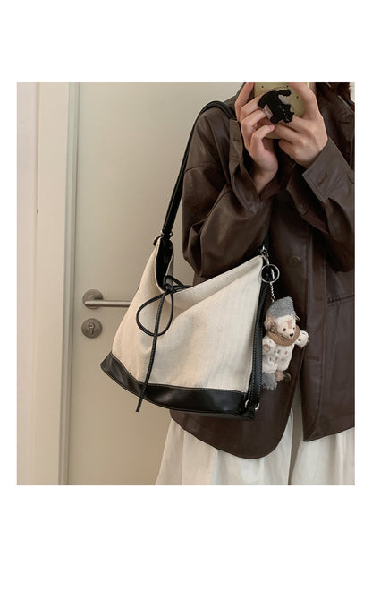 Dollcini Rucsac/Geantă de Umăr Convertibilă pentru Femei – Urban Simplicity, Material din Pânză, Cu Fermoar