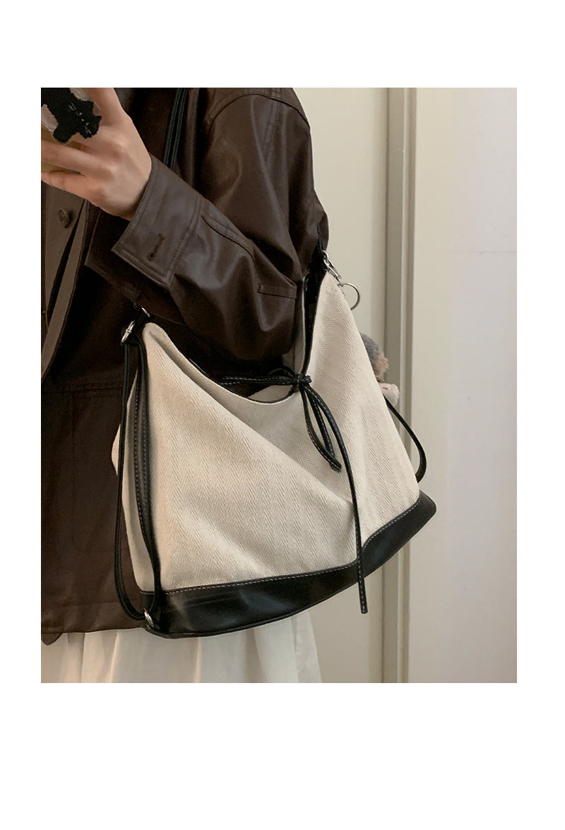 Dollcini Rucsac/Geantă de Umăr Convertibilă pentru Femei – Urban Simplicity, Material din Pânză, Cu Fermoar